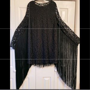 NWOT Michael Kors fringe embellished lace mini dress
